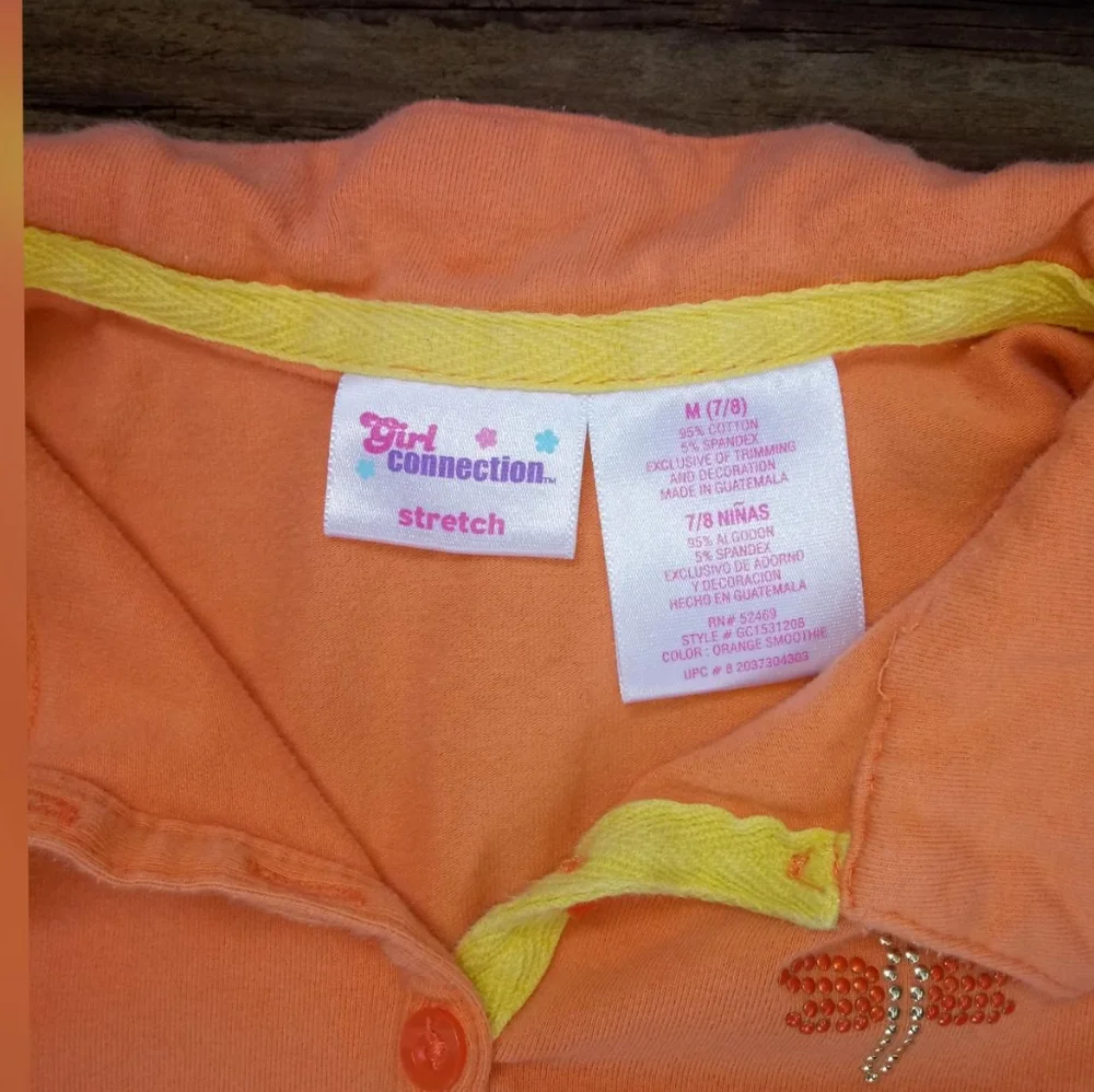 X2) Girl connection stretch orange 7/8 dress